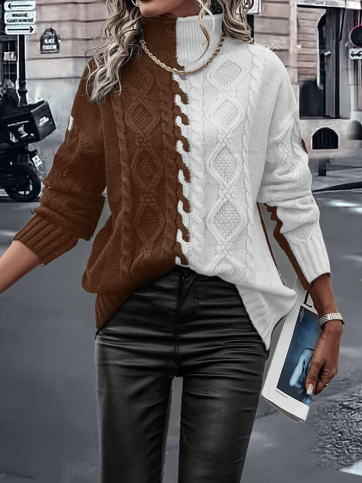 Vesina – Hochkragen-Strickpullover