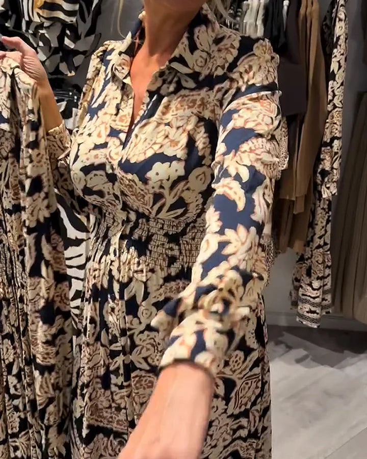 Naliri – geblümtes gewebtes Shirtkleid