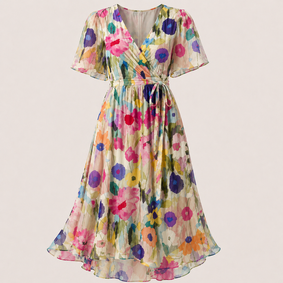 Naliri – Midi-Kleid aus Wickelgewebe