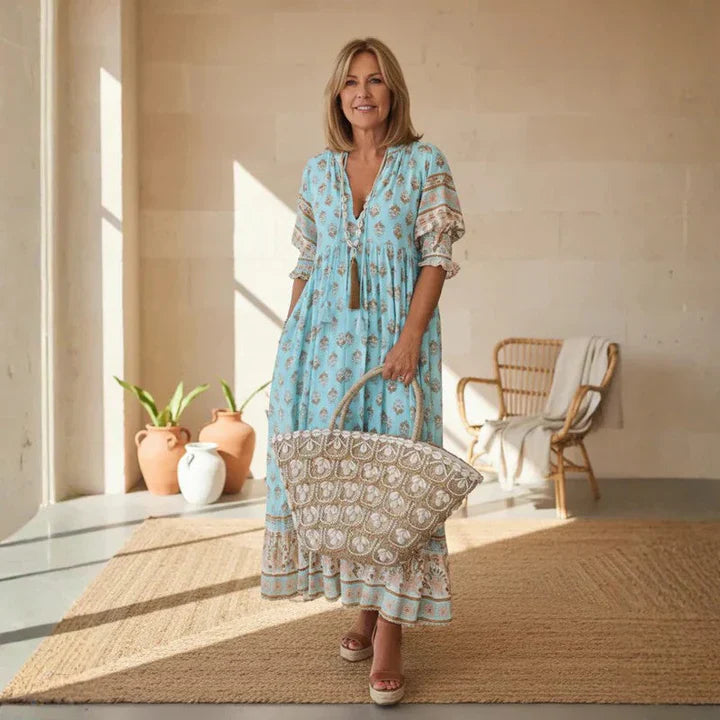 Sorali – Midi-Kleid mit Quasten-Bindeband