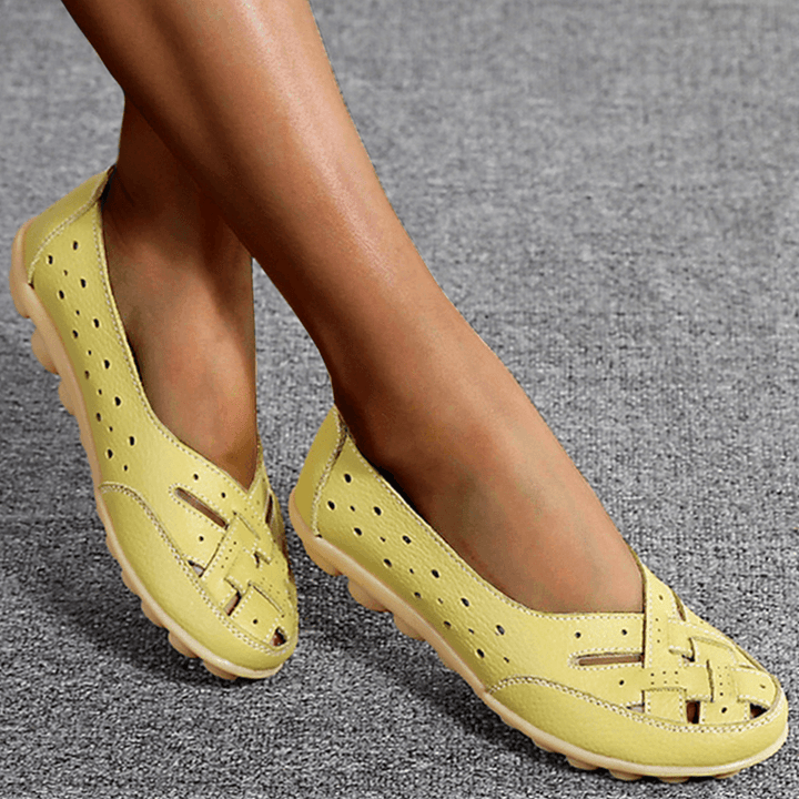 Nevara – Leder-Slipper mit Gel-Dämpfungssohle