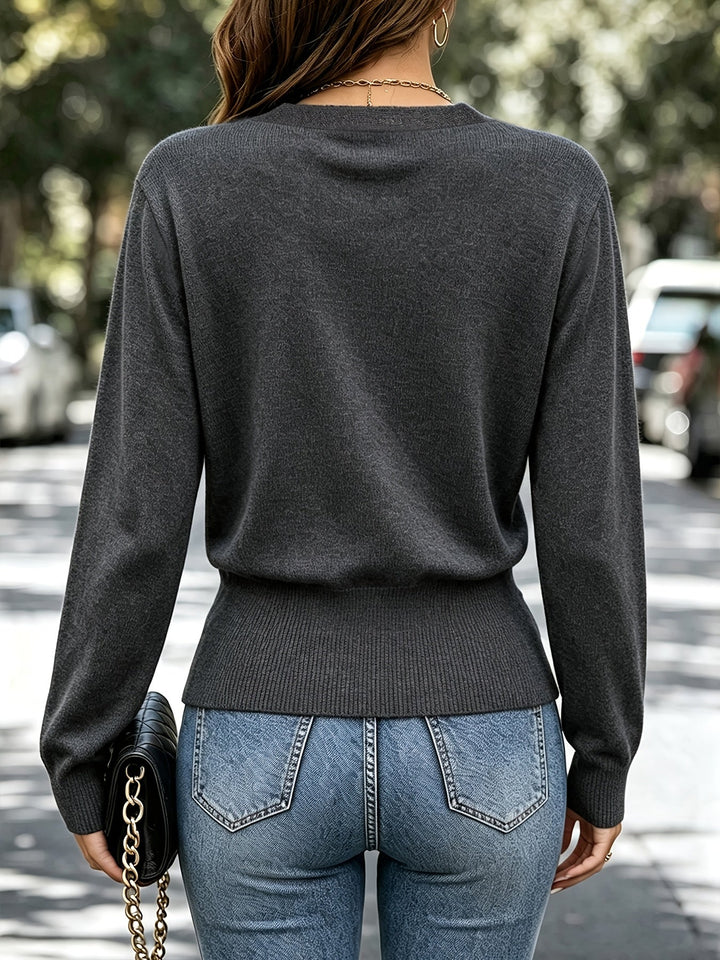Calira – Kreuz-Ausschnitt-Pullover