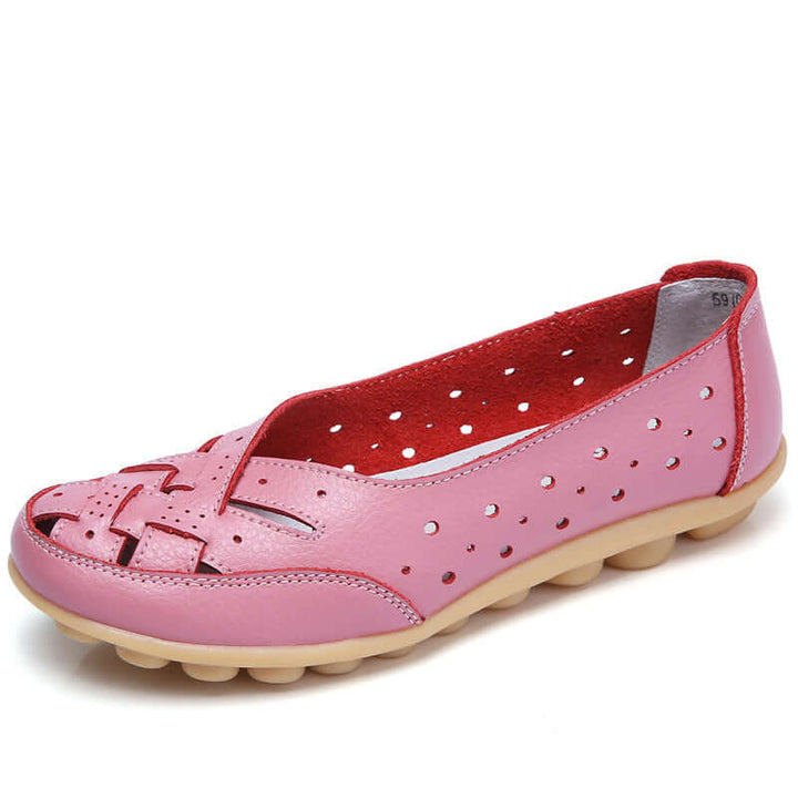 Nevara – Leder-Slipper mit Gel-Dämpfungssohle