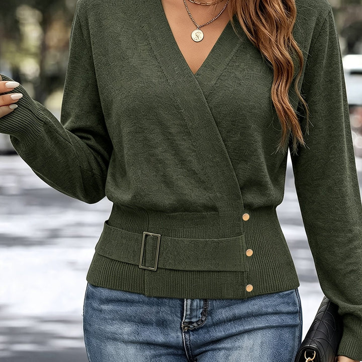 Calira – Kreuz-Ausschnitt-Pullover