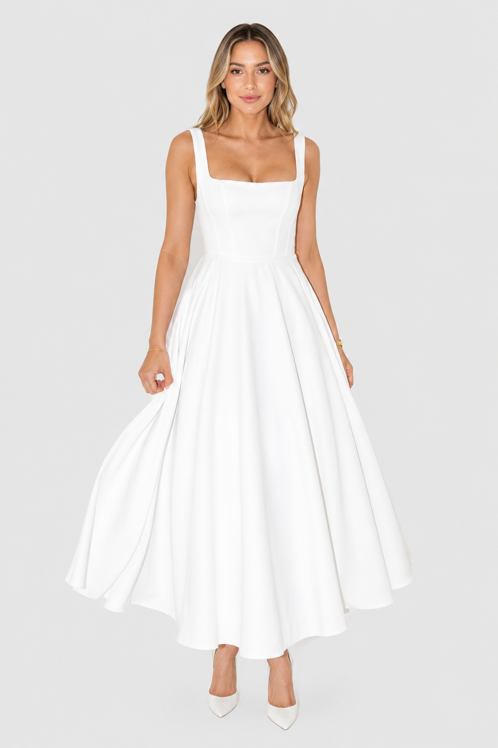 Kelara – Kleid mit quadratischem Ausschnitt