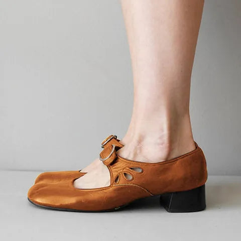 Idessa – Retro-Schuhe mit Schnallenriemen