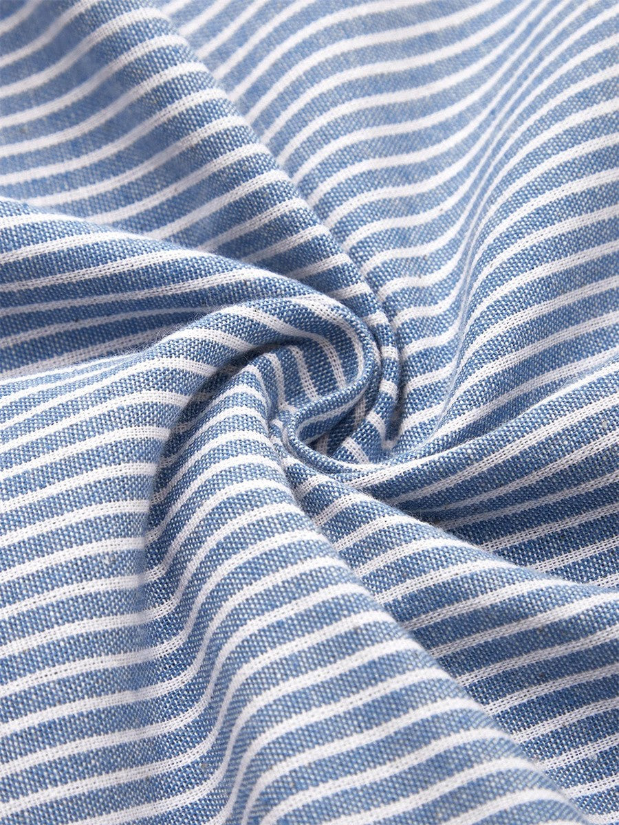 Tivora – gestreiftes Midikleid mit Knopfleiste