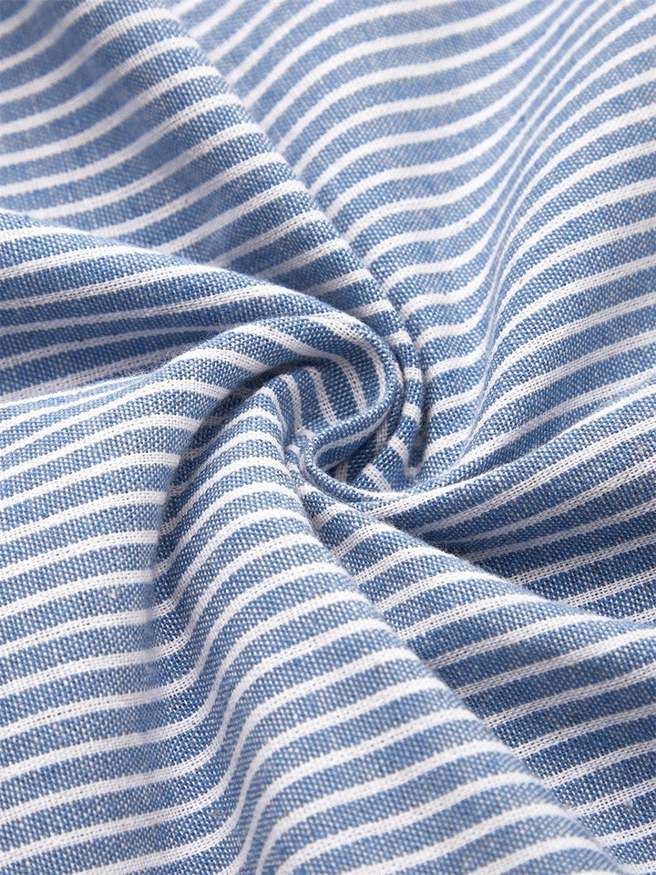 Tivora – gestreiftes Midikleid mit Knopfleiste