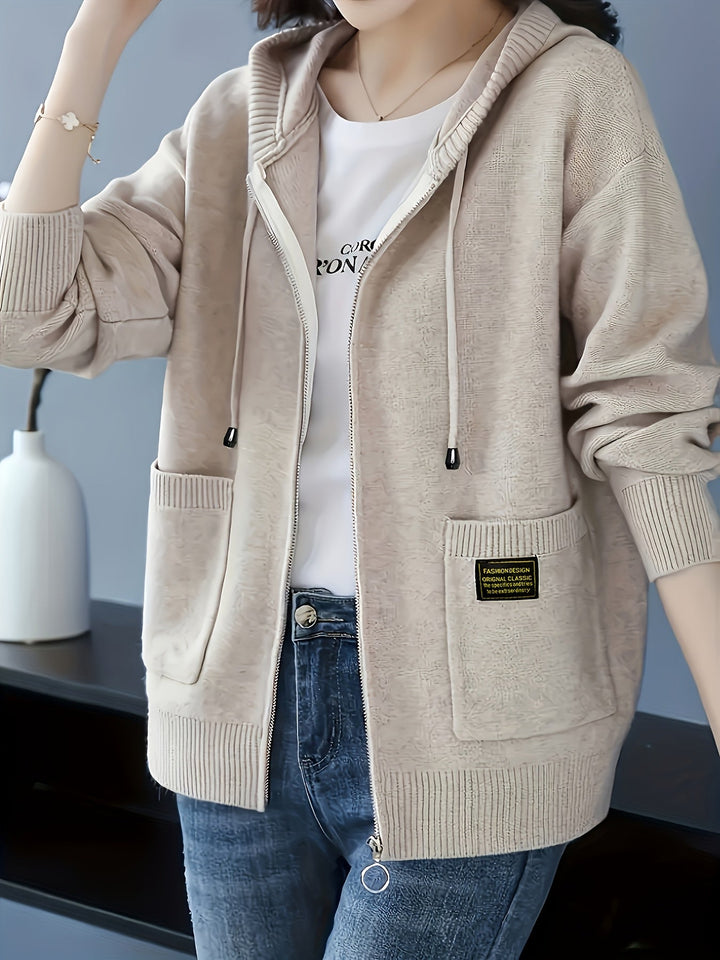 Rilena – Kapuzen-Strickjacke mit Kordelzug