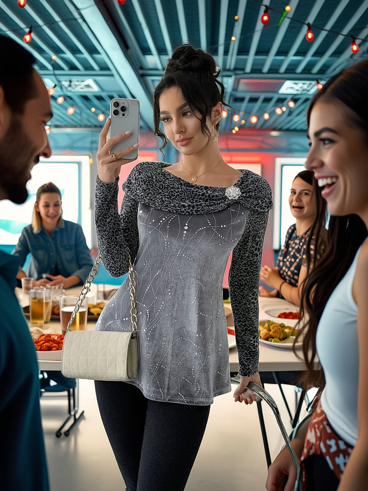 Avenya – Reverskragen-Strickpullover-Set