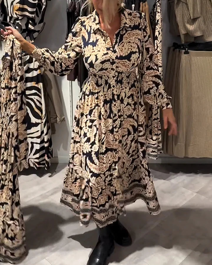 Naliri – geblümtes gewebtes Shirtkleid