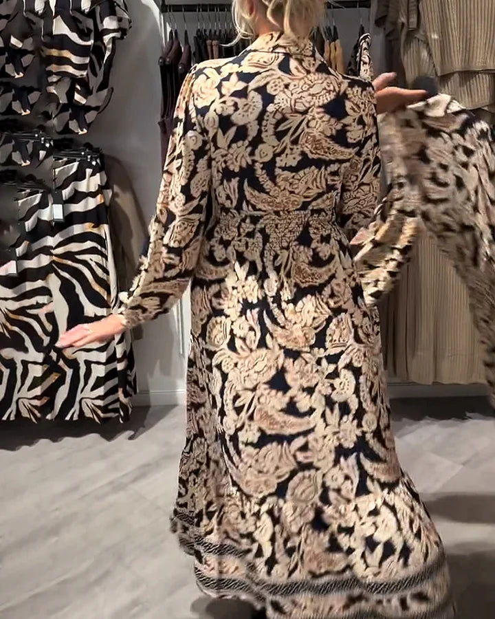 Naliri – geblümtes gewebtes Shirtkleid
