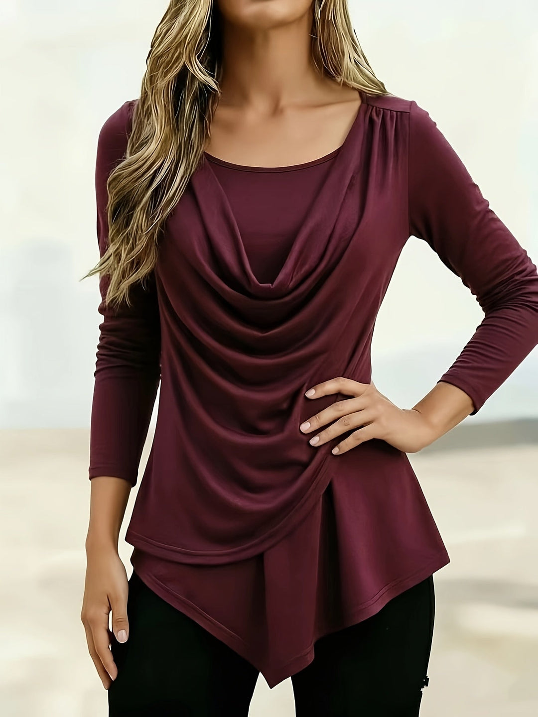 Arlysa – Rundhals-T-Shirt aus Stretch-Jersey
