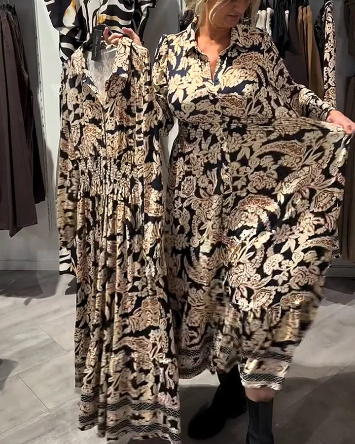 Naliri – geblümtes gewebtes Shirtkleid