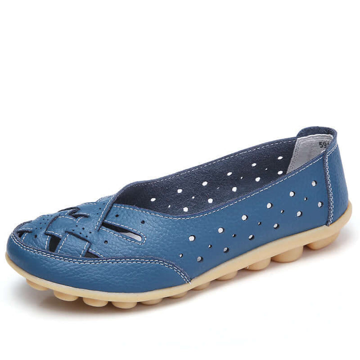 Nevara – Leder-Slipper mit Gel-Dämpfungssohle
