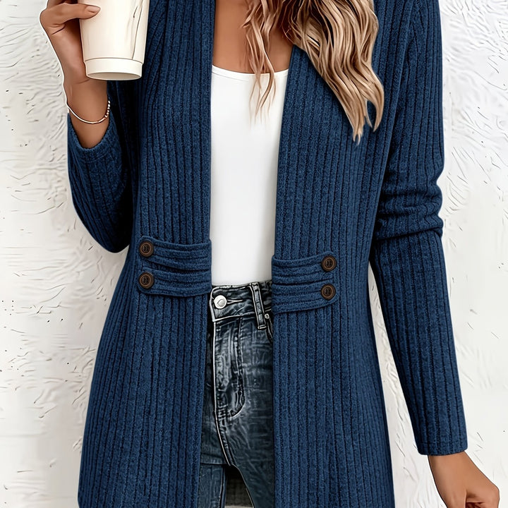 Velira – Doppelreihige Strickjacke