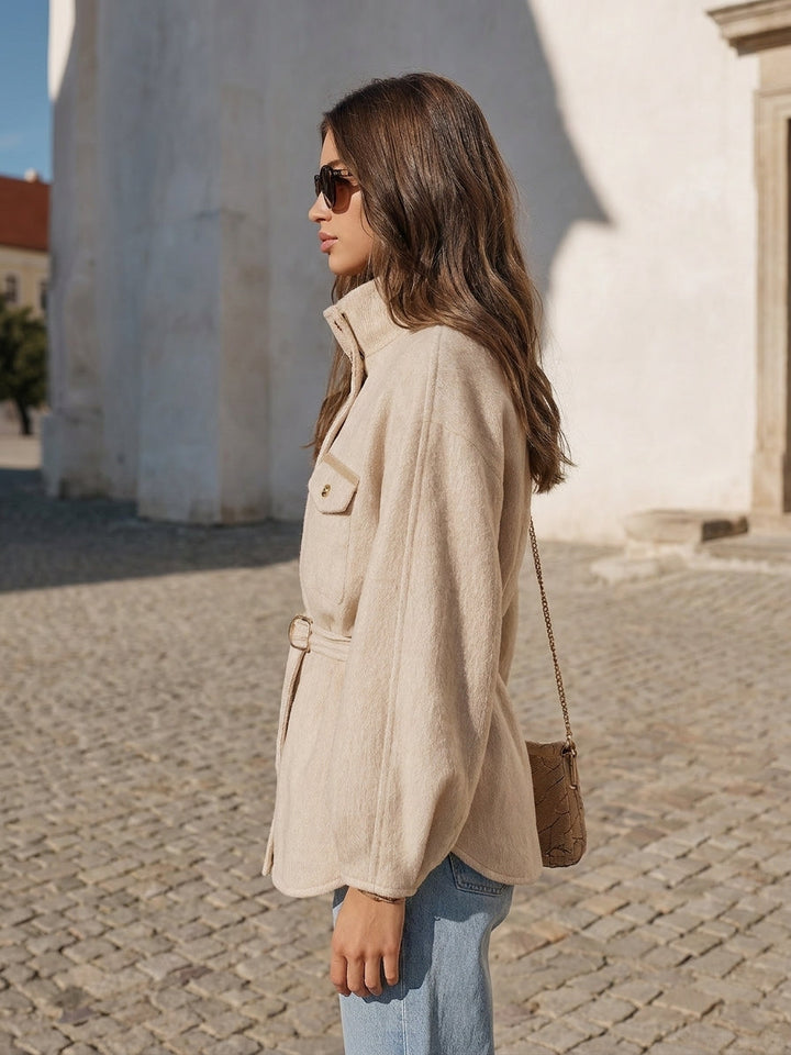 Ivenna – Stehkragenjacke aus Wollmischung