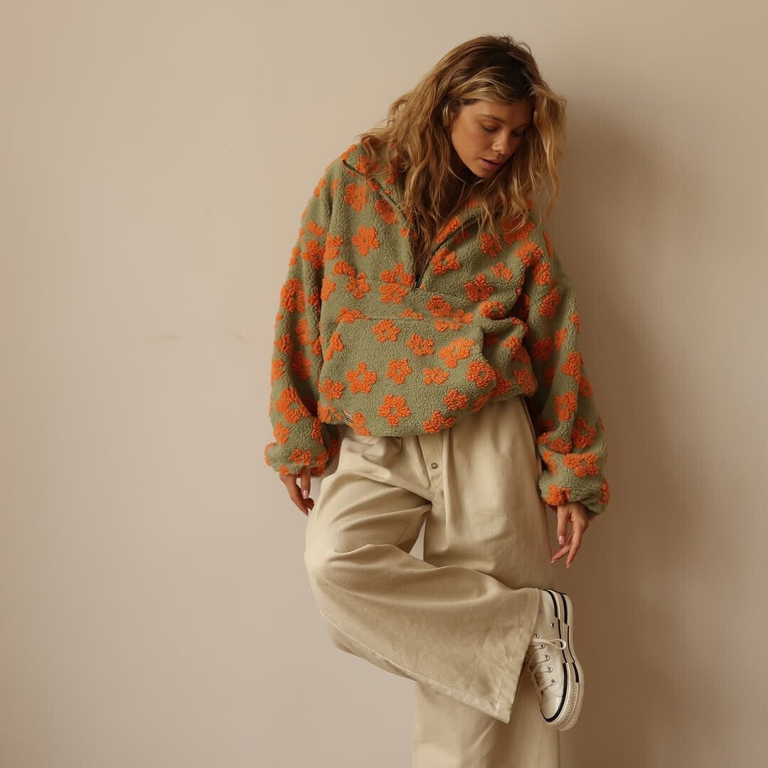 Avenli – floral bedruckter Fleecepullover