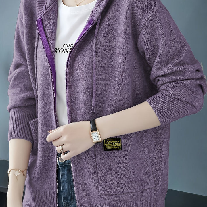 Rilena – Kapuzen-Strickjacke mit Kordelzug
