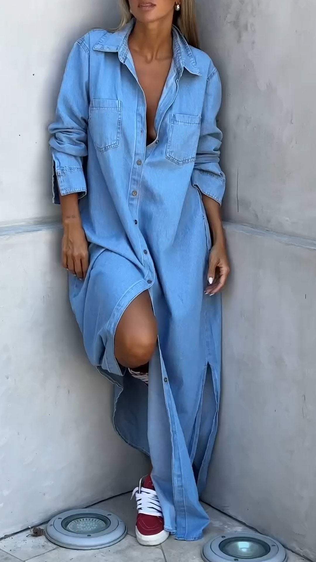 Zarelle – Denimkleid mit Klappentaschen