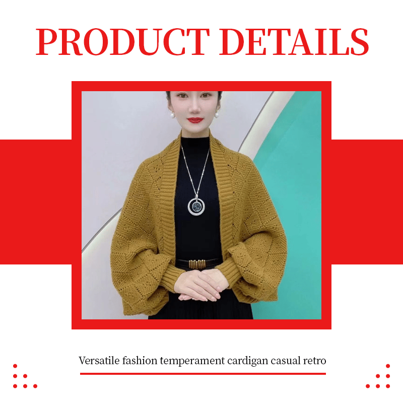 Eryla – Schal-Strickjacke aus Ajourstrick