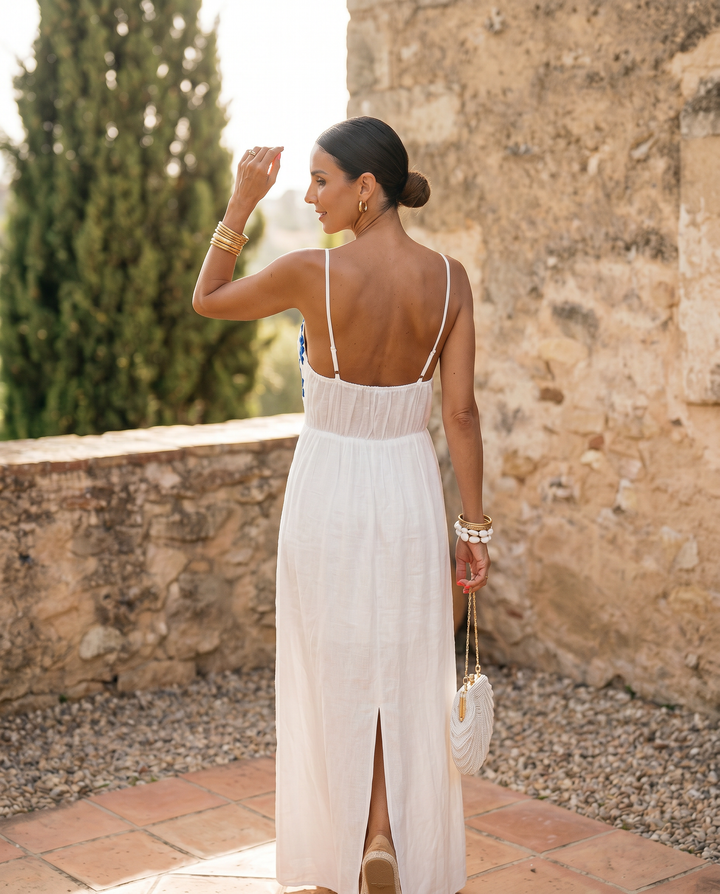 Mireva – Drapiertes leichtes gewebtes Kleid