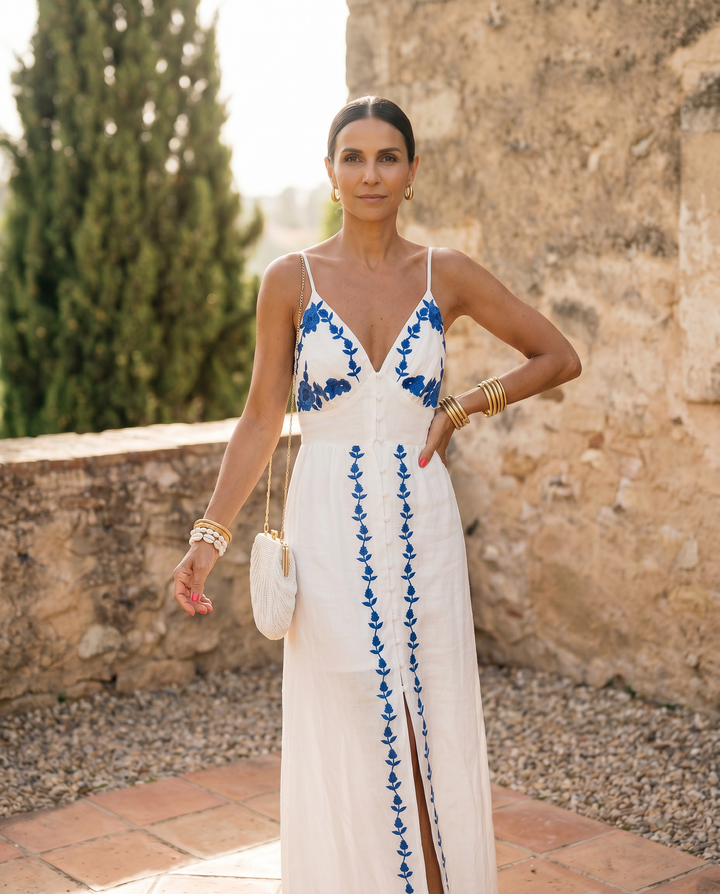 Mireva – Drapiertes leichtes gewebtes Kleid