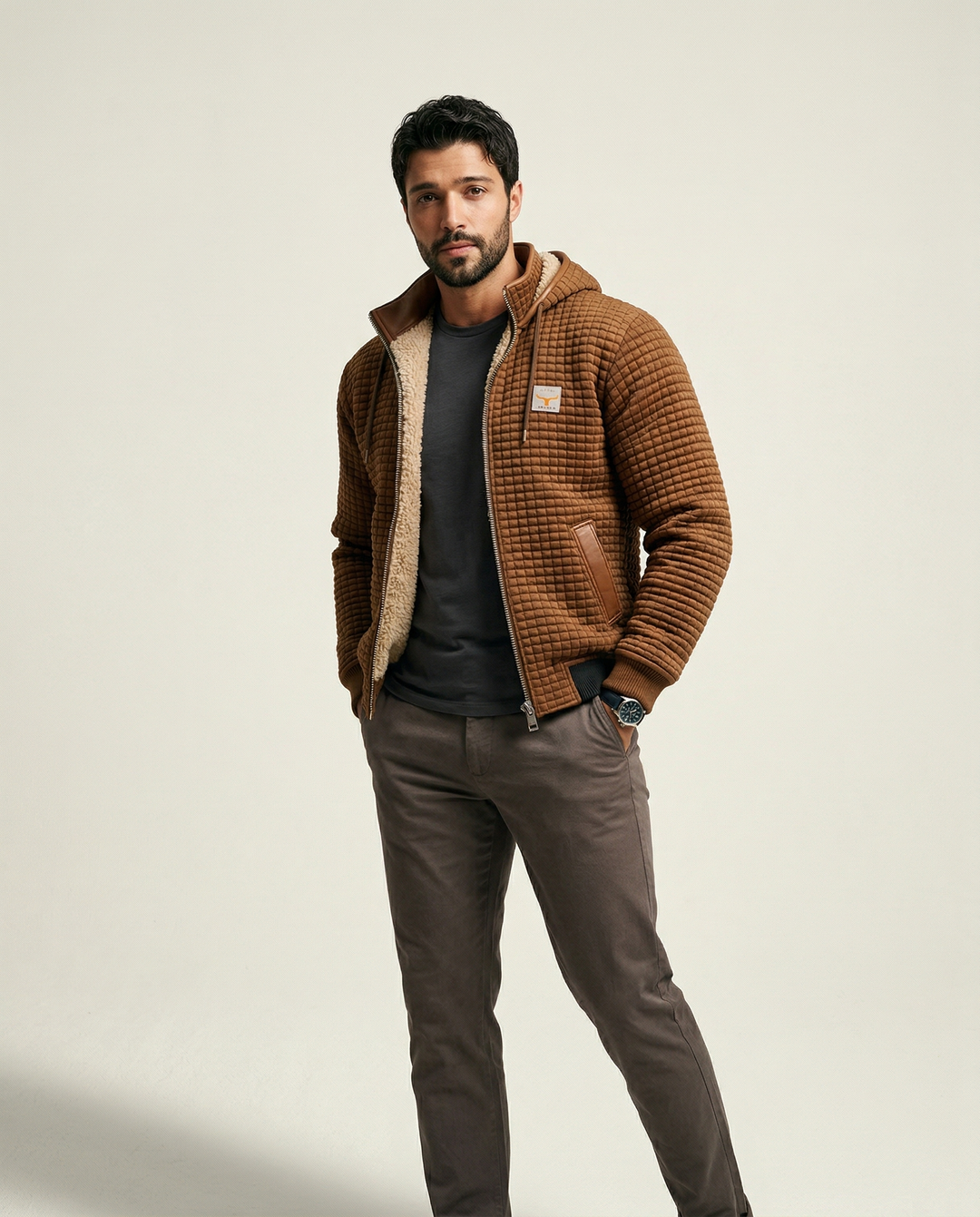 gepolsterte fleecegefütterte Jacke