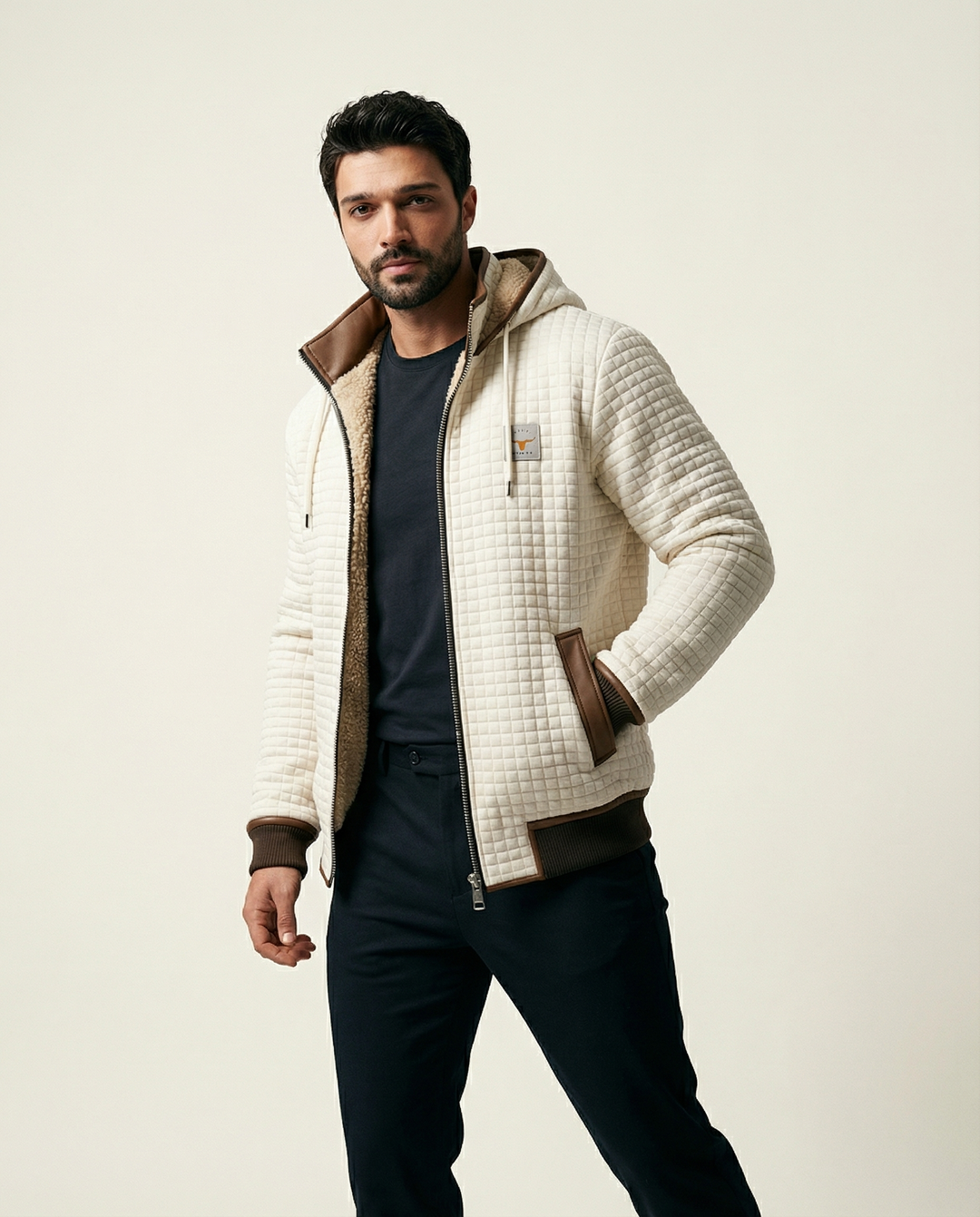 gepolsterte fleecegefütterte Jacke
