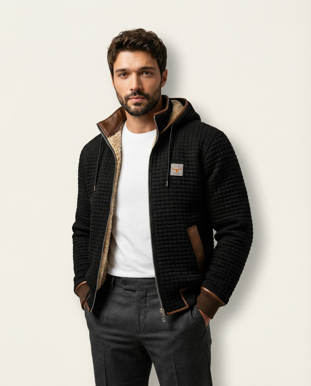 gepolsterte fleecegefütterte Jacke