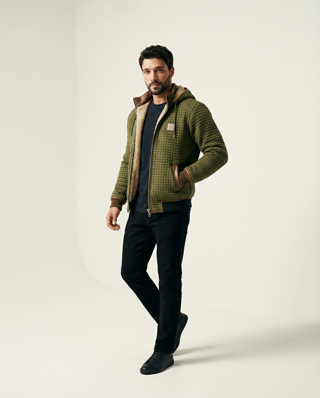 gepolsterte fleecegefütterte Jacke
