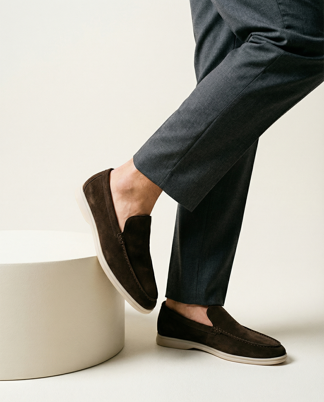Schlupf-Wildleder-Slipper
