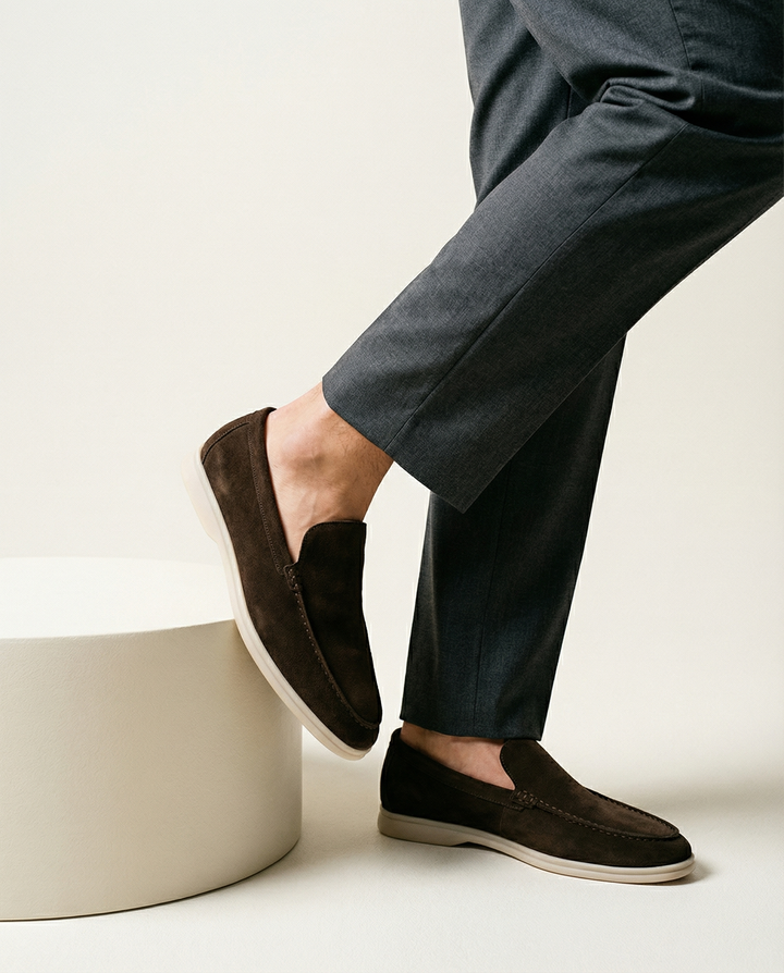 Schlupf-Wildleder-Slipper