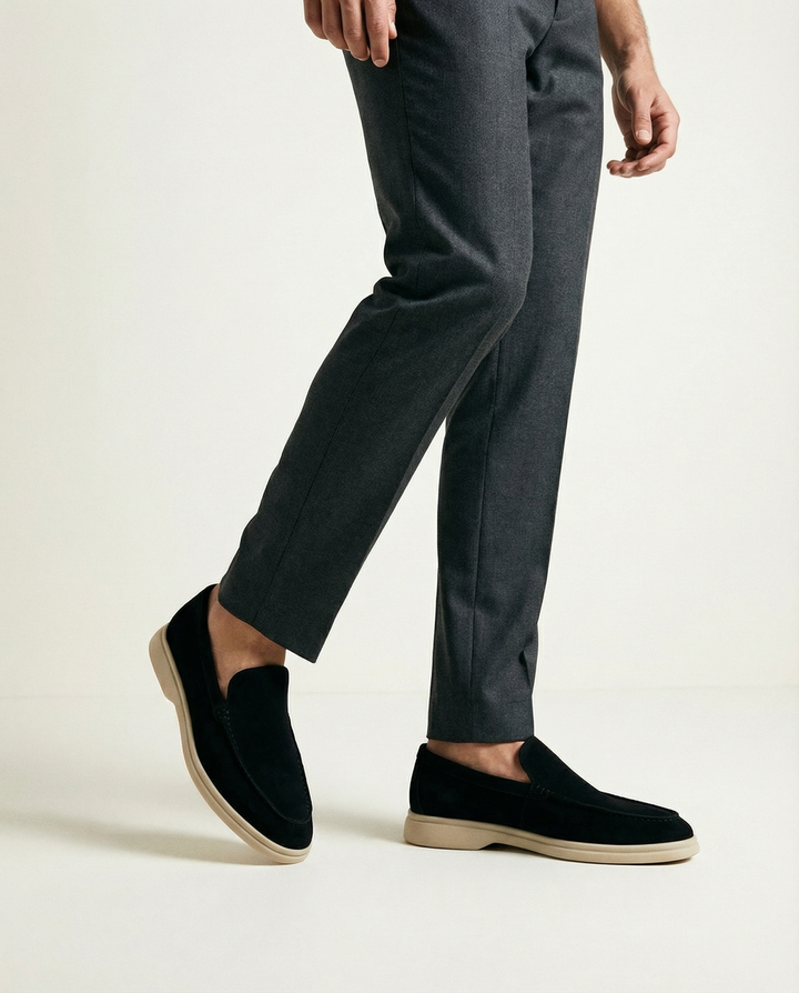 Schlupf-Wildleder-Slipper