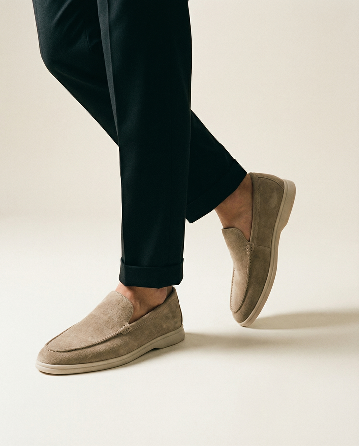 Schlupf-Wildleder-Slipper