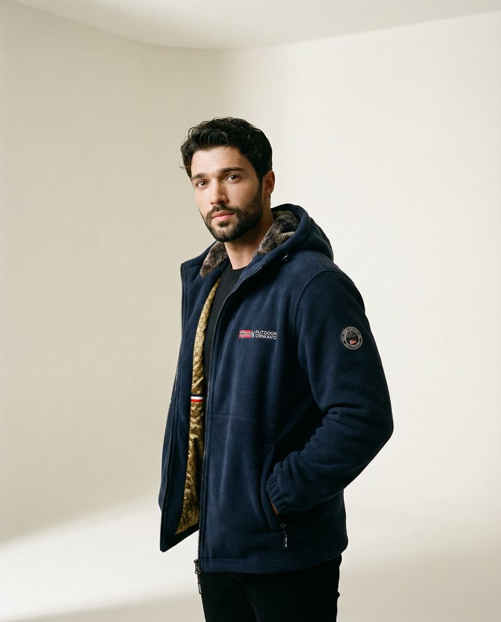 Kapuzen-Sweatjacke mit Fleecefutter