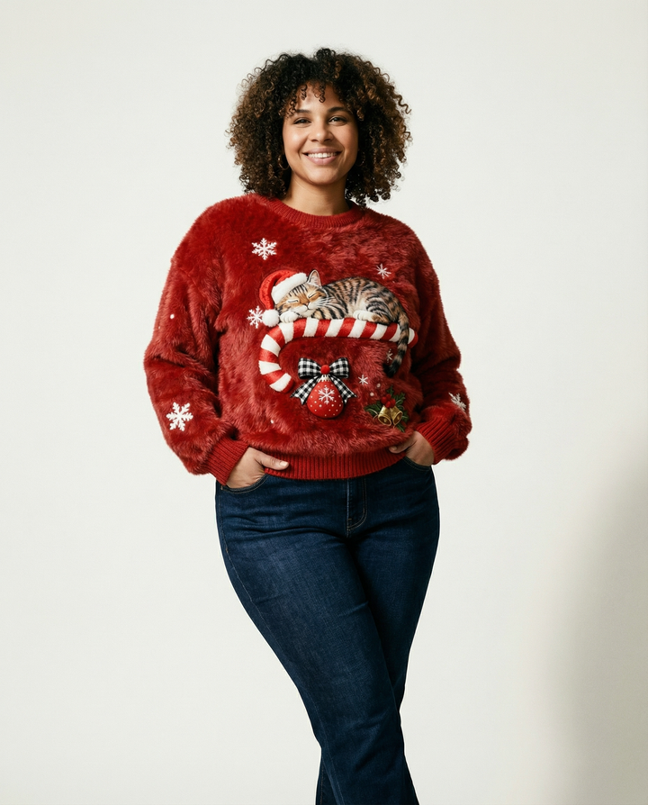 Pullover aus gewebtem Flanell mit halber Knopfleiste
