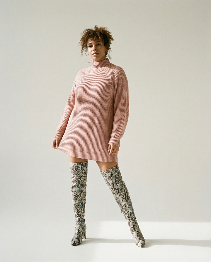 Übergrößen-Strickkleid
