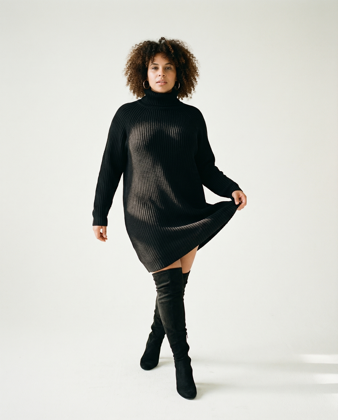 Übergrößen-Strickkleid