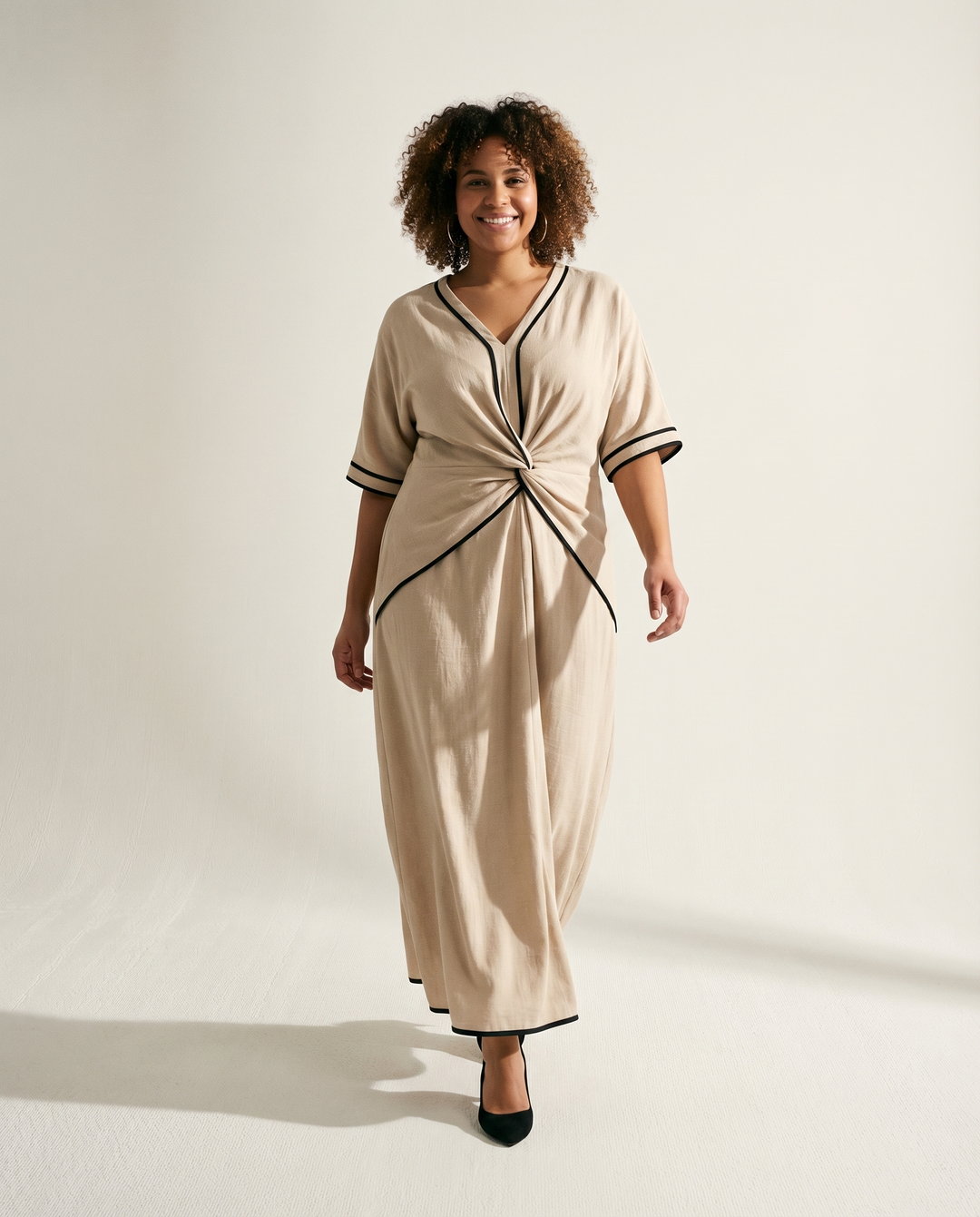 Sivora – Midi-Kleid mit betonter Taille