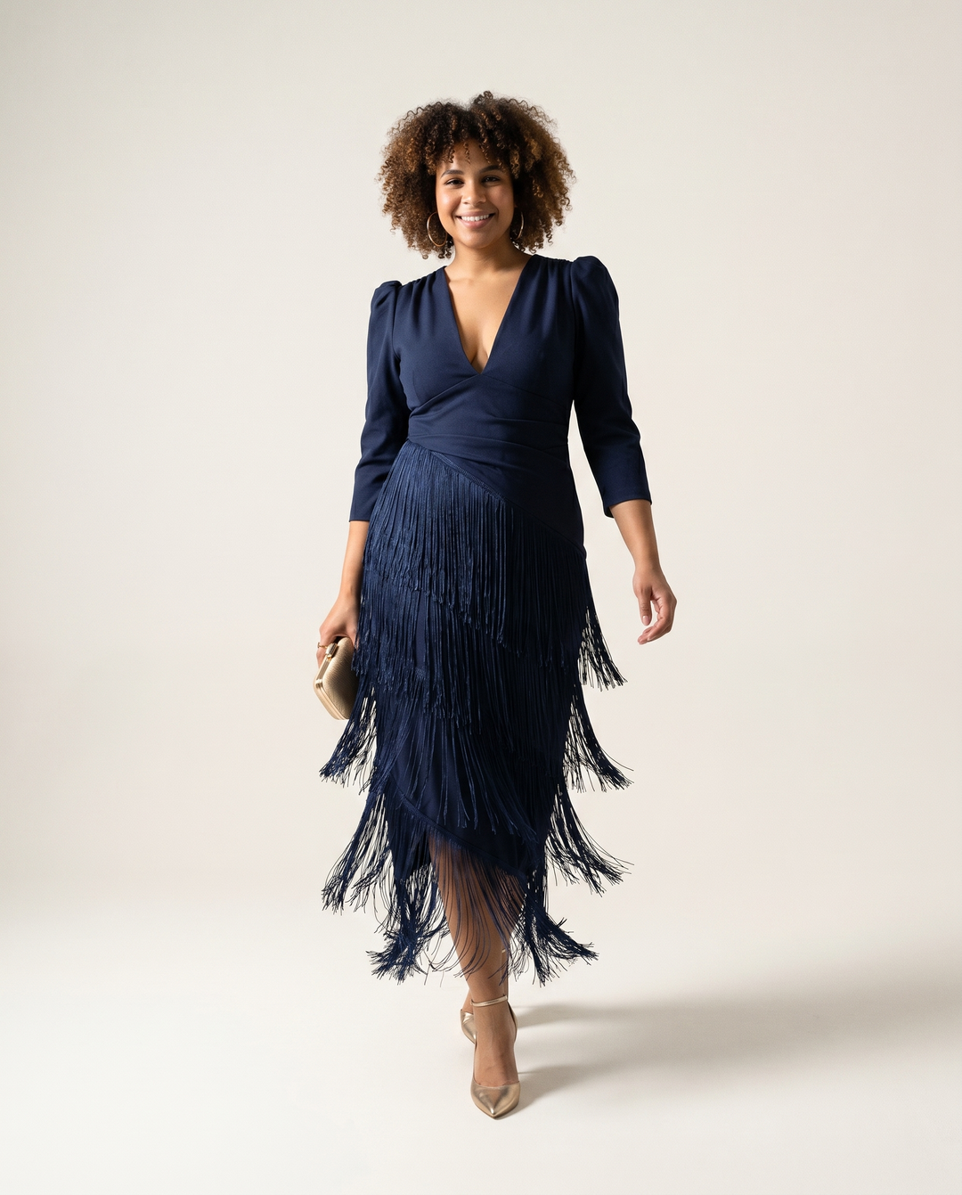 Fransenbesatzkleid
