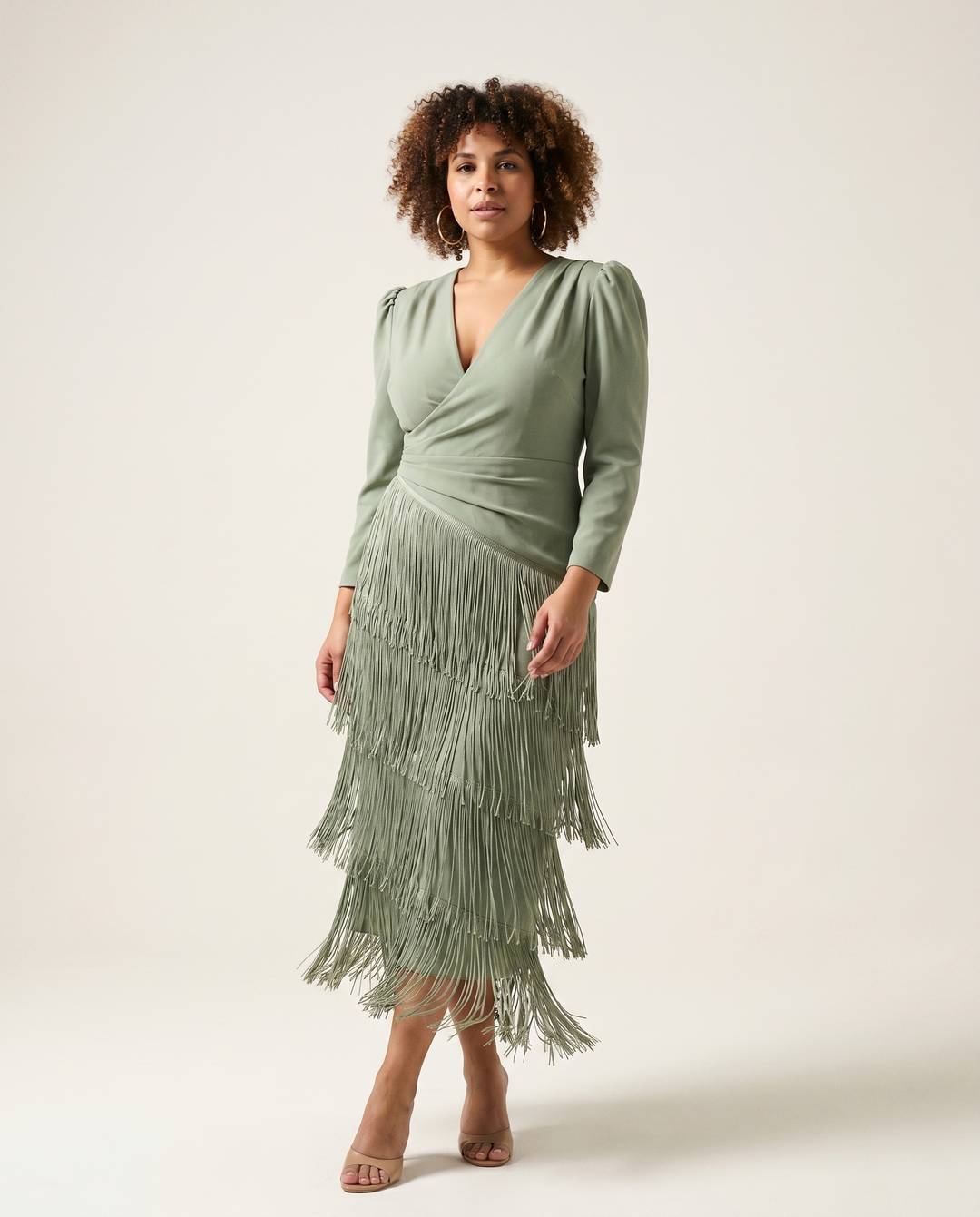 Fransenbesatzkleid