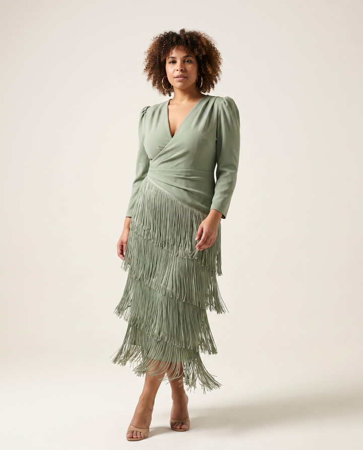 Fransenbesatzkleid