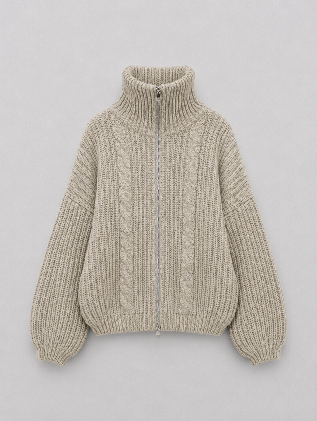 Velira – Frontreißverschluss-Strickjacke