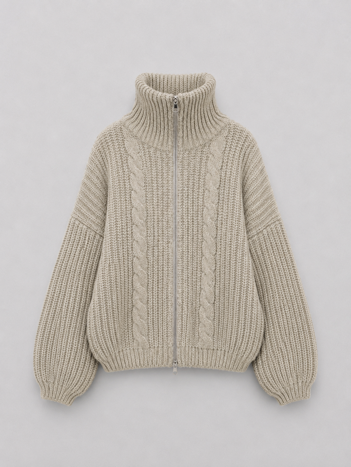 Velira – Frontreißverschluss-Strickjacke