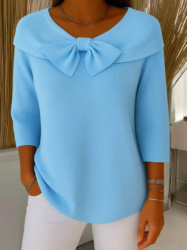 Reniva – Pullover mit Schleifenkragen
