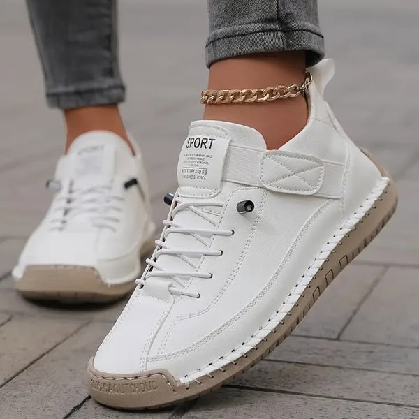 Kevara – Ledersneaker mit breiter Zehenbox
