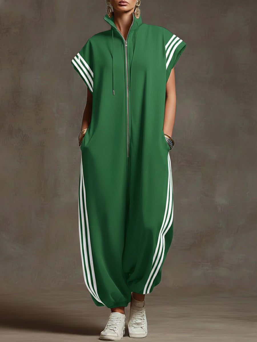 Noreli – Jumpsuit mit Reißverschluss und hohem Kragen