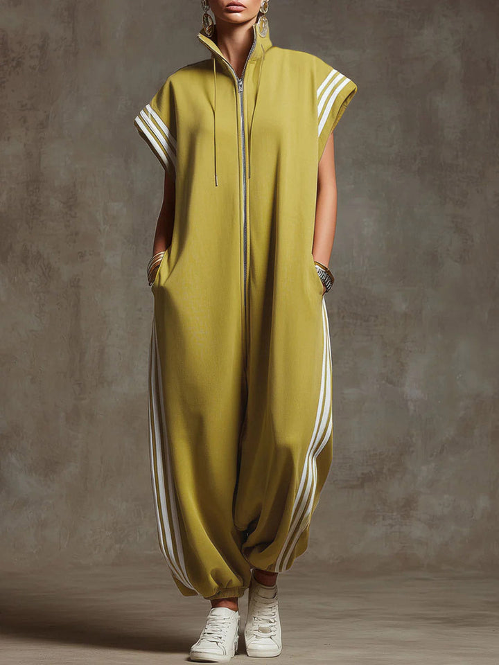 Noreli – Jumpsuit mit Reißverschluss und hohem Kragen