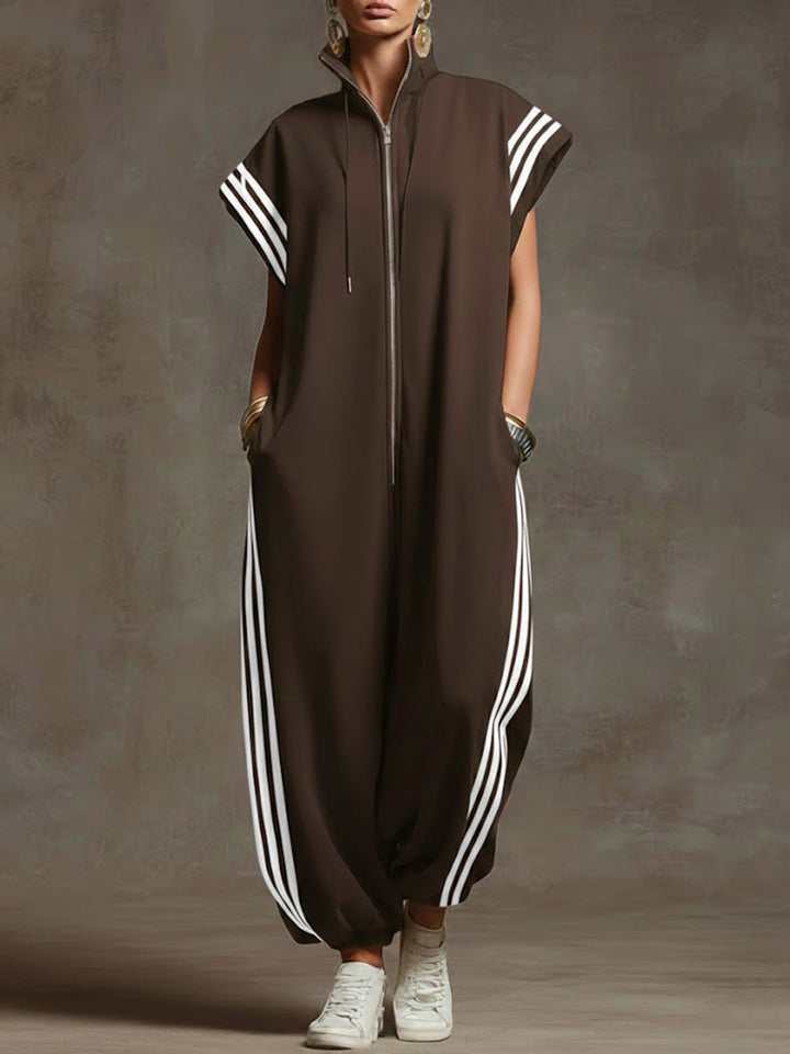 Noreli – Jumpsuit mit Reißverschluss und hohem Kragen